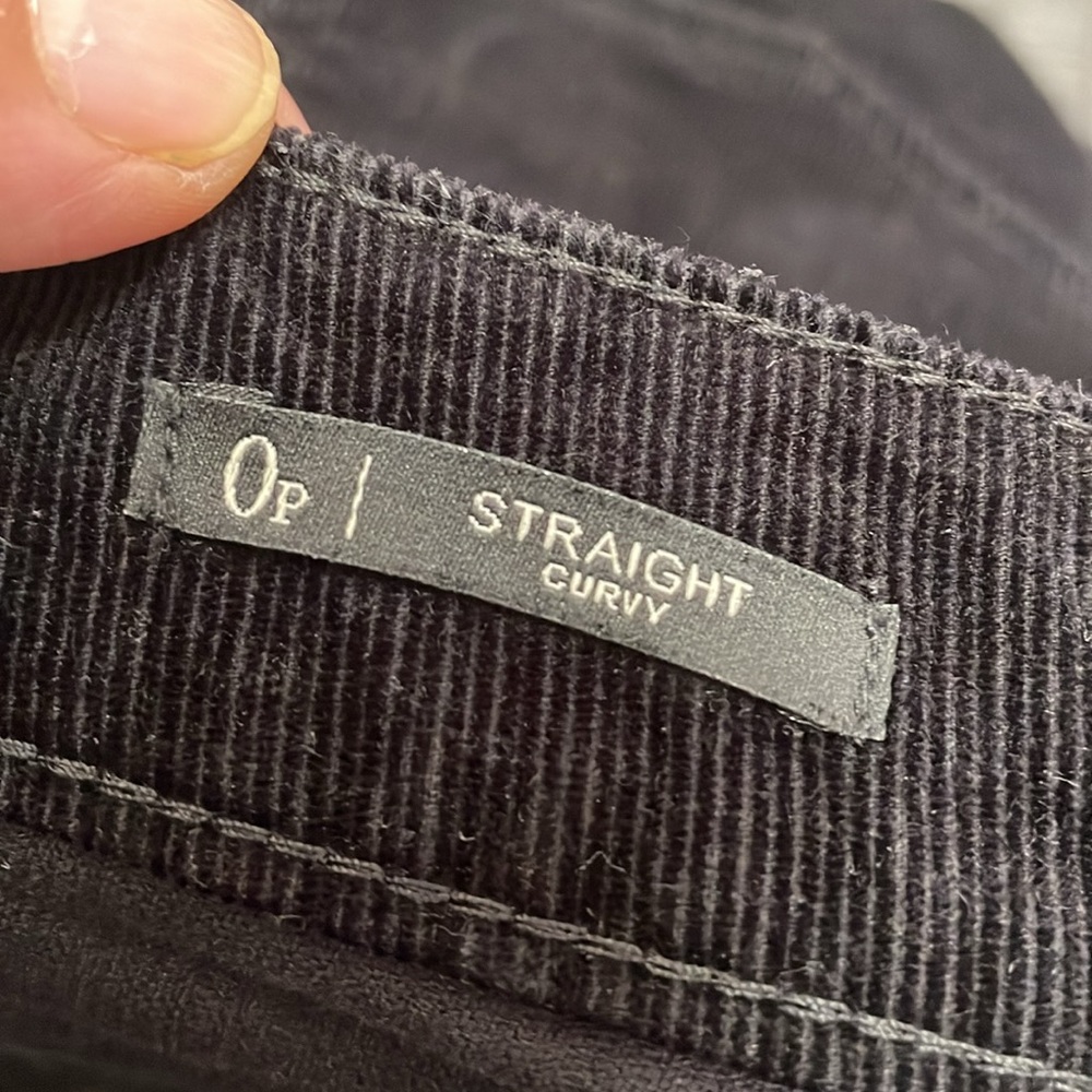 Black corduroy straight curvy size 0p Talbots flawless five pocket petite pants - Picture 5 of 11